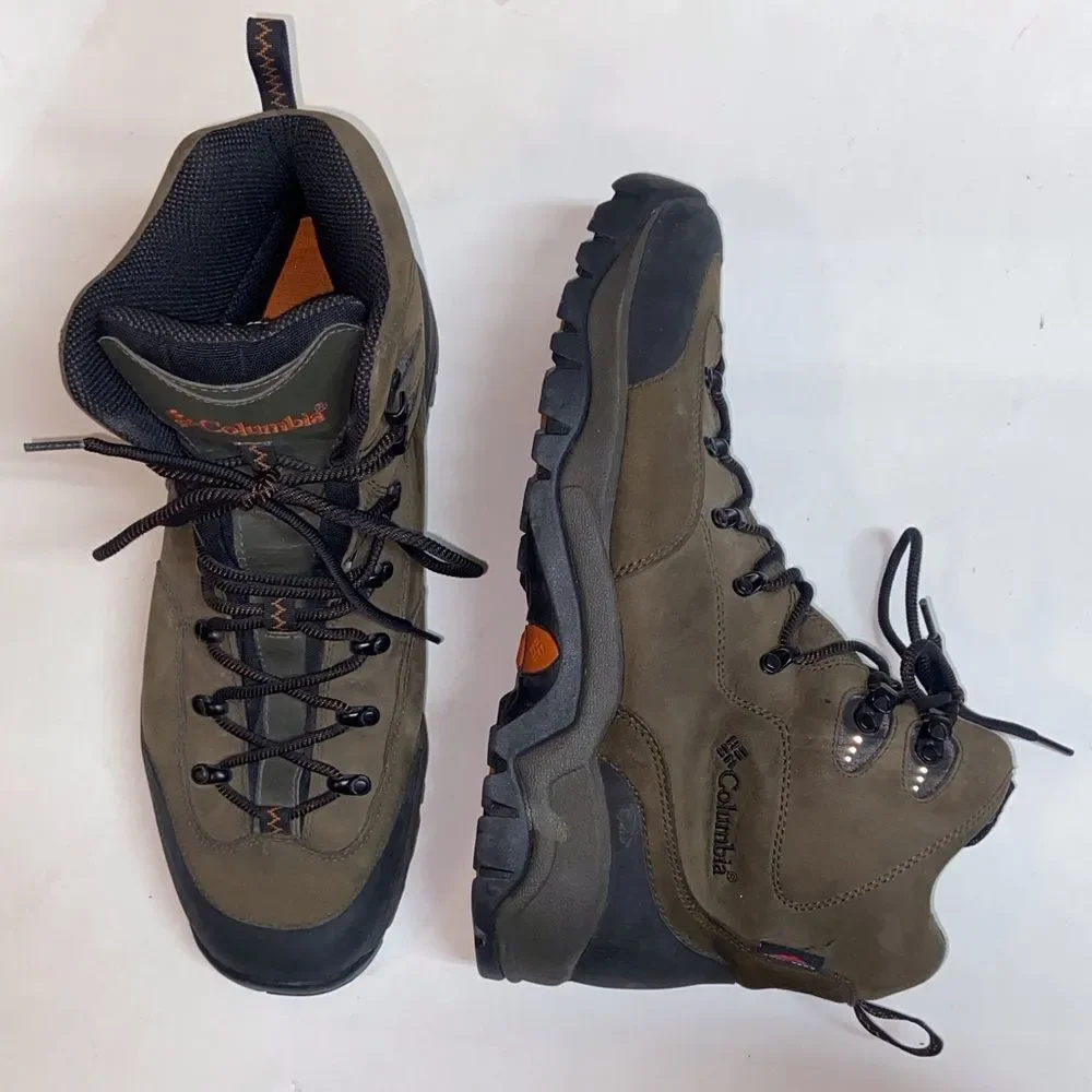Columbia Men's Green and Black Outdoor Boots Gray Green Black Size 14.0 USA